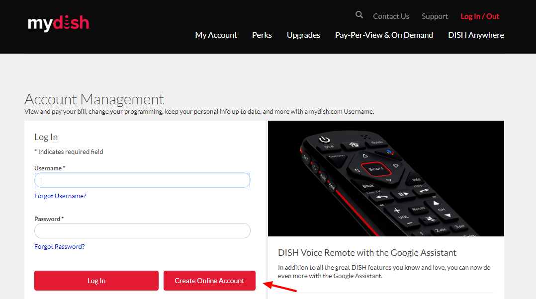 DISH Account Create 