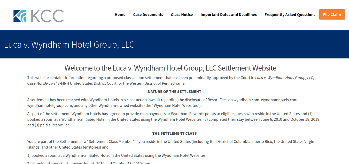 Luca v Wyndham Hotel Group LLC