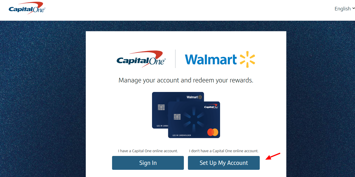 Walmart CapitalOne Credit Card Set Up