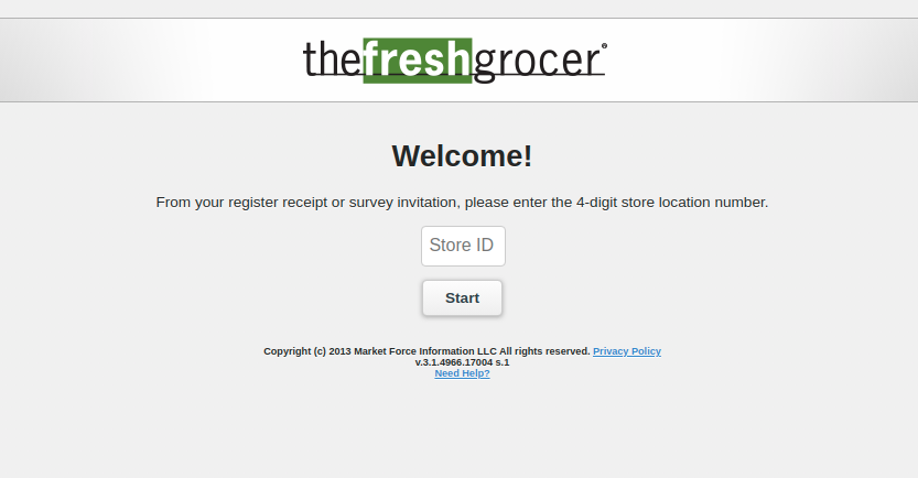 Fresh Grocer Survey