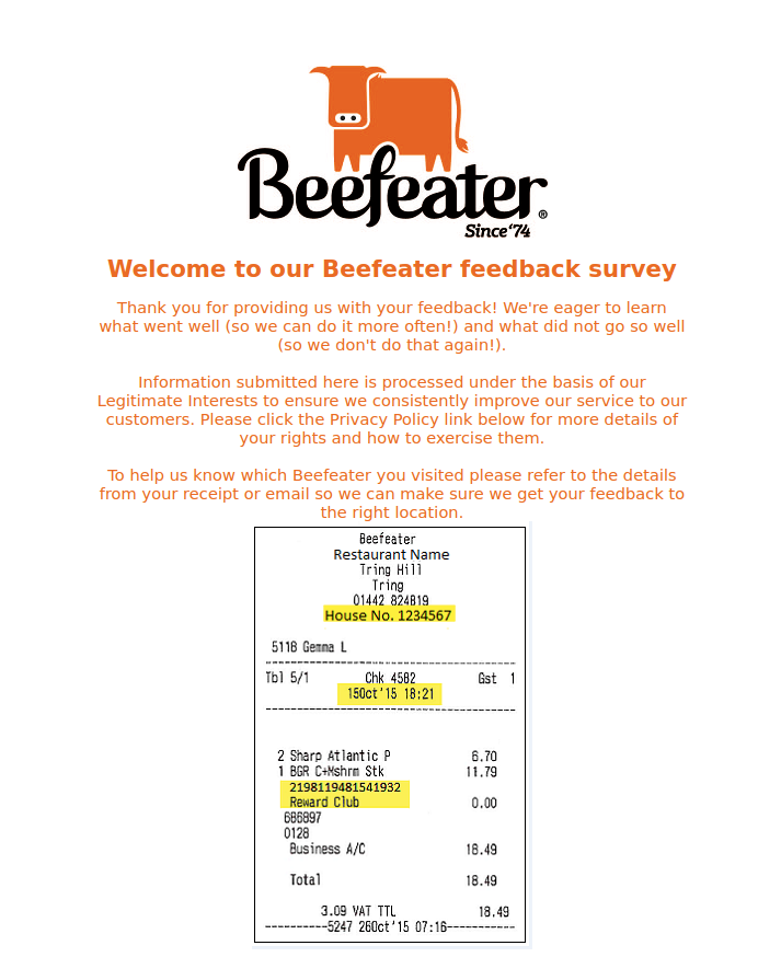Beefeater Survey